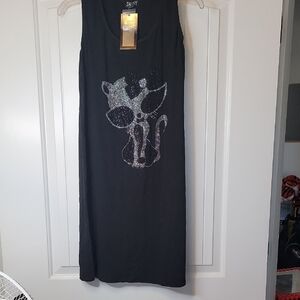 Black Cat Graphic Dress